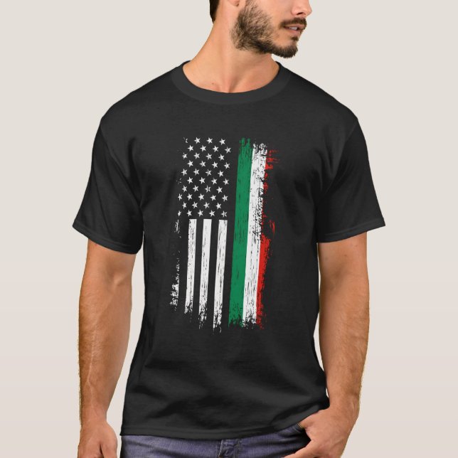 Italienische Flagge Prix Italien USA T-Shirt (Vorderseite)
