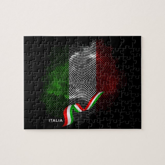 Italienische Flagge Puzzle (Horizontal)