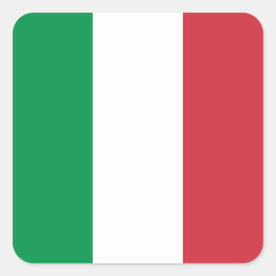 Italienische Flagge Quadratischer Aufkleber
