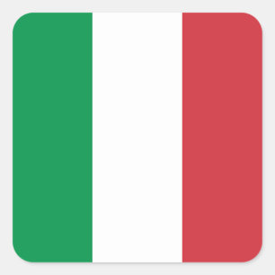 Italienische Flagge Quadratischer Aufkleber