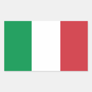 Italienische Flagge Rechteckiger Aufkleber