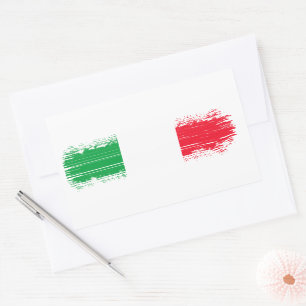 Italienische Flagge Rechteckiger Aufkleber