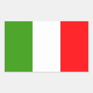 Italienische Flagge Rechteckiger Aufkleber