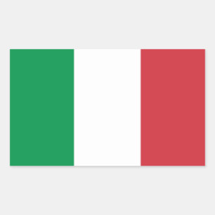 Italienische Flagge Rechteckiger Aufkleber