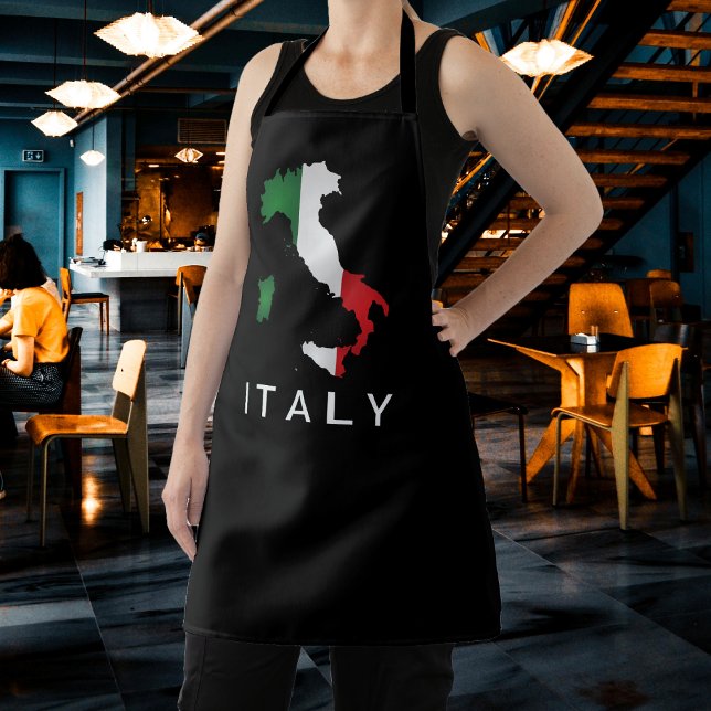 Italienische Flagge Red White Green Italia Karte Schürze (Italy Italian Flag Red White Green Italia Map Apron
)