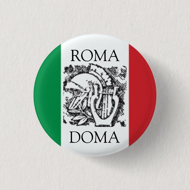 italienische Flagge ROM, DOMA Button (Vorderseite)