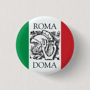 italienische Flagge ROM, DOMA Button