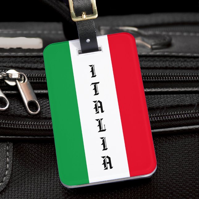 Italienische Flagge Rotes Weißes Grün Italien Gepäckanhänger (italy italian flag italia luggage tag)