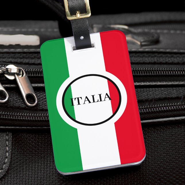 Italienische Flagge Rotes Weißes Grün Italien Gepäckanhänger (italy italian flag italia luggage tag)