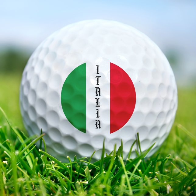 Italienische Flagge Rotes Weißes Grün Italien Golfball (Italy Italian flag Italia golf ball)