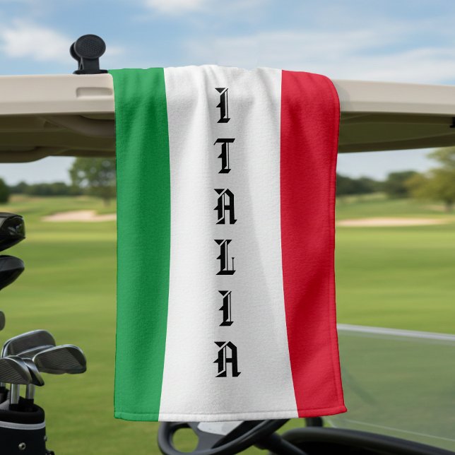 Italienische Flagge Rotes Weißes Grün Italien Golfhandtuch (Von Creator hochgeladen)