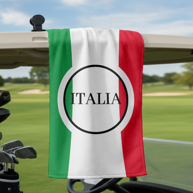 Italienische Flagge Rotes Weißes Grün Italien Golfhandtuch (Von Creator hochgeladen)