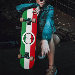Italienische Flagge Rotes Weißes Grün Italien Skateboard<br><div class="desc">Italien mit italienischen Fahnen Farben rot,  weiß und grün. Gesichtstext "Italia".</div>