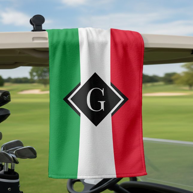 Italienische Flagge Rotes Weißes grünes Italien er Golfhandtuch (Von Creator hochgeladen)