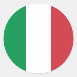 Italienische Flagge Runder Aufkleber