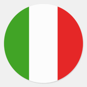 Italienische Flagge Runder Aufkleber