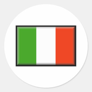 Italienische Flagge Runder Aufkleber