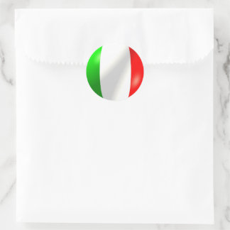 Italienische Flagge Runder Aufkleber