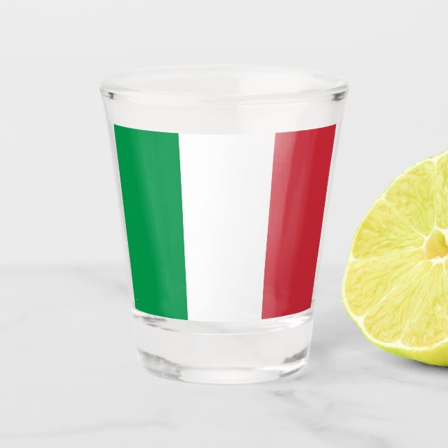 Italienische Flagge Schnapsglas (Vorderseite)