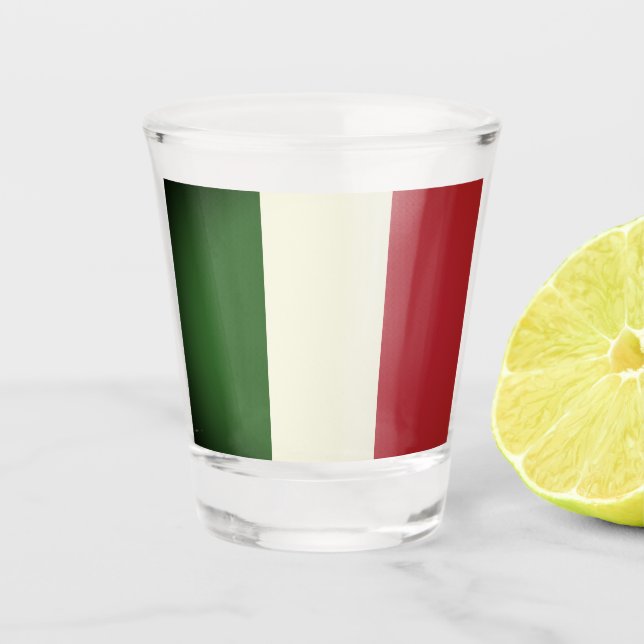 Italienische Flagge Schnapsglas (Vorderseite)