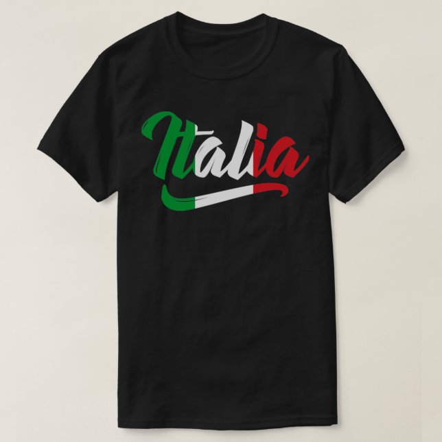 Italienische Flagge Script Italien Italienisches F T-Shirt (Design vorne)