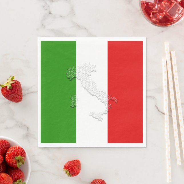 Italienische Flagge Serviette (Beispiel)