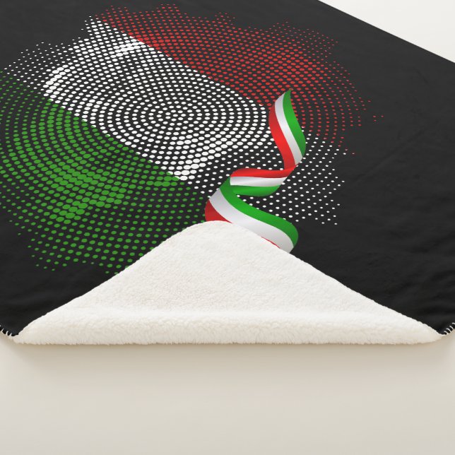 Italienische Flagge Sherpadecke (3/4)