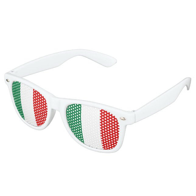 Italienische Flagge Sonnenbrille (Schrägansicht)