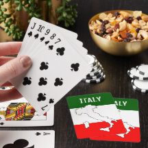 Italienische Flagge Spielkarten