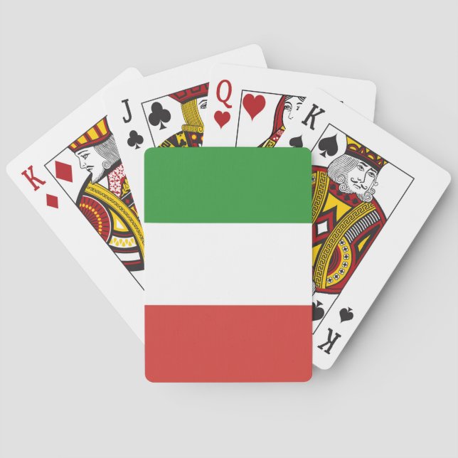 Italienische Flagge Spielkarten (Rückseite)