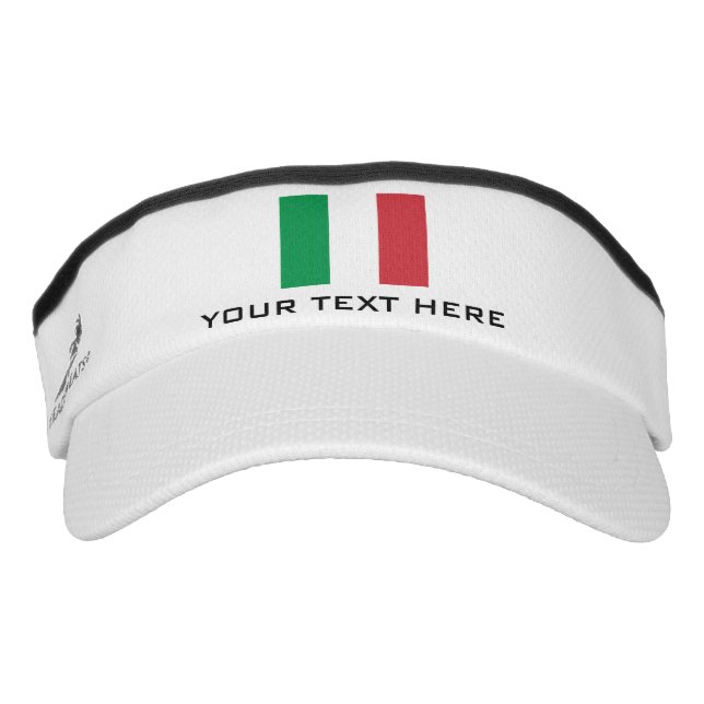 Italienische Flagge Sportsonnenschutzkappe für Ita Visor (Vorderseite)