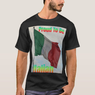 Italienische Flagge stolz zu sein T-Shirt