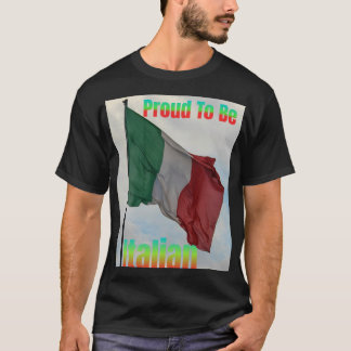 Italienische Flagge stolz zu sein T-Shirt