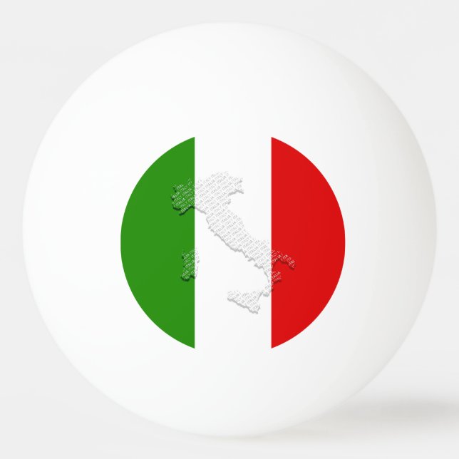 Italienische Flagge Tischtennisball (Vorderseite)