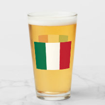 Italienische Flagge Trinkglas
