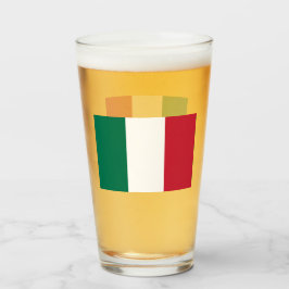 Italienische Flagge Trinkglas Glas