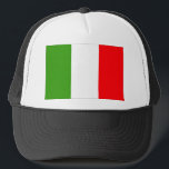 Italienische Flagge Truckerkappe<br><div class="desc">Flagge Italiens</div>