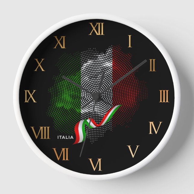 Italienische Flagge Uhr (Vorderseite)