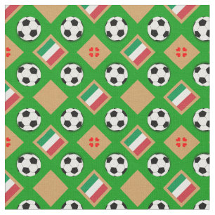 Italienische Flagge und Fußballball/Italienische Stoff