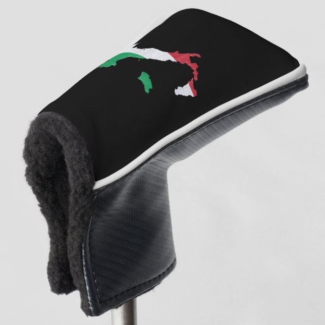 italienische Flagge und Karte Golf Headcover (3/4 Vorderseite)
