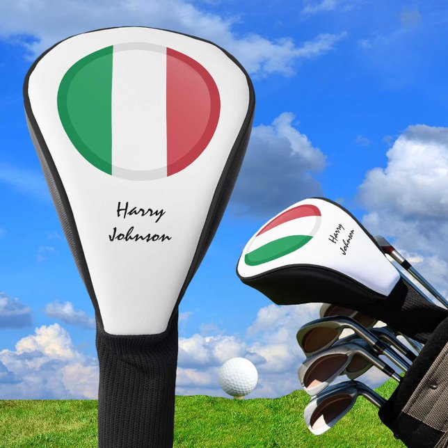 Italienische Flagge und Mit Monogramm Golf Clubs Golf Headcover (Von Creator hochgeladen)