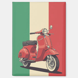Italienische Flagge Vespa Magnet