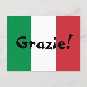 Italienische Flagge Vielen Dank Postkarte