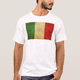 Italienische Flagge Vintag Grunge Männer weiß T-Shirt