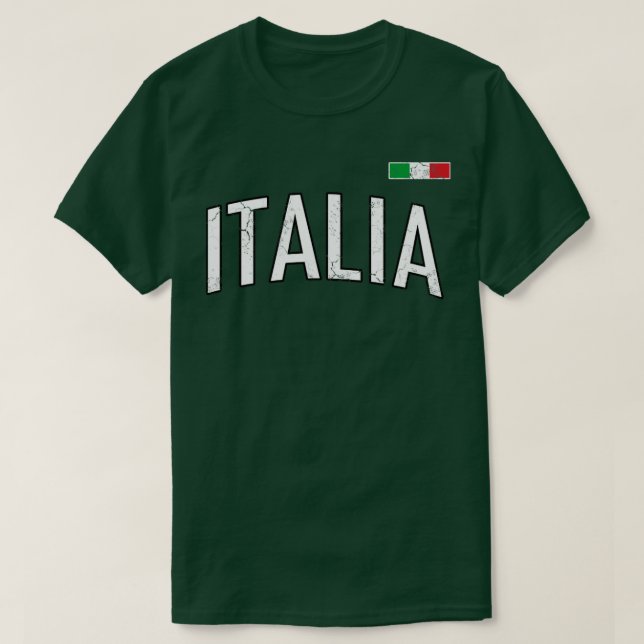 Italienische Flagge Vintag italienisches Kulturerb T-Shirt (Design vorne)