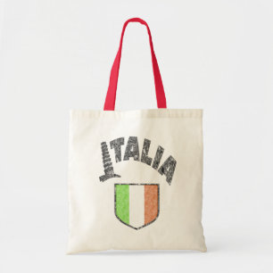 Italienische Flagge Vintage Canvas-Tasche Tragetasche