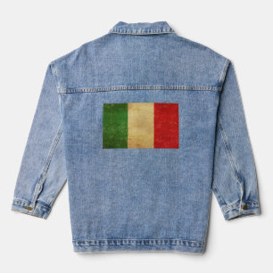 Italienische Flagge Vintage Grunge Damen Jeansjacke