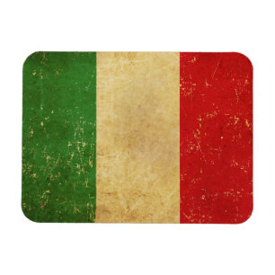 Italienische Flagge Vintage Grunge Design Magnet