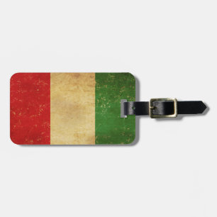 Italienische Flagge Vintage Grunge Gepäckanhänger