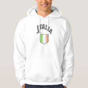 Italienische Flagge Vintage Kapuzenpullover Hoodie